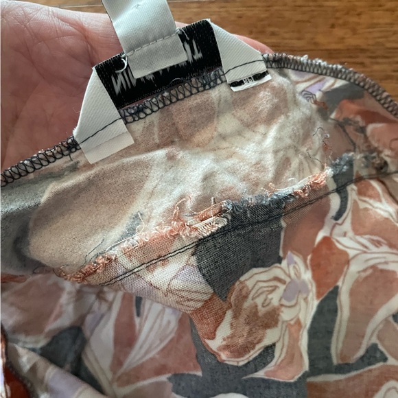 Nine West Floral Asymmetric Ruffle Hem Slip Skirt Medium Fairy Bloomcore Boho - Picture 9 of 9